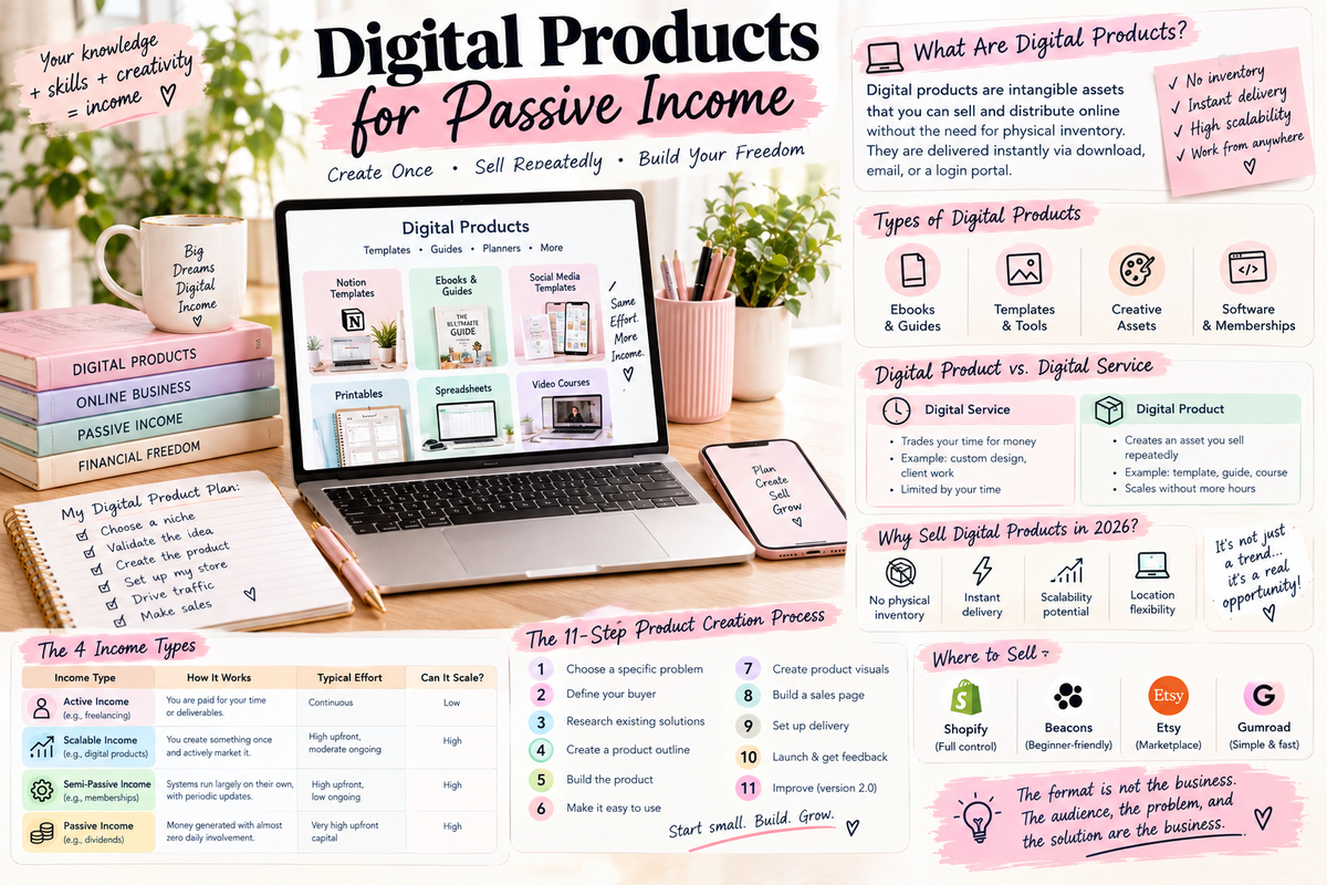 30 Digital Products to Sell Online in 2026 (And How to Actually Sell Them)
