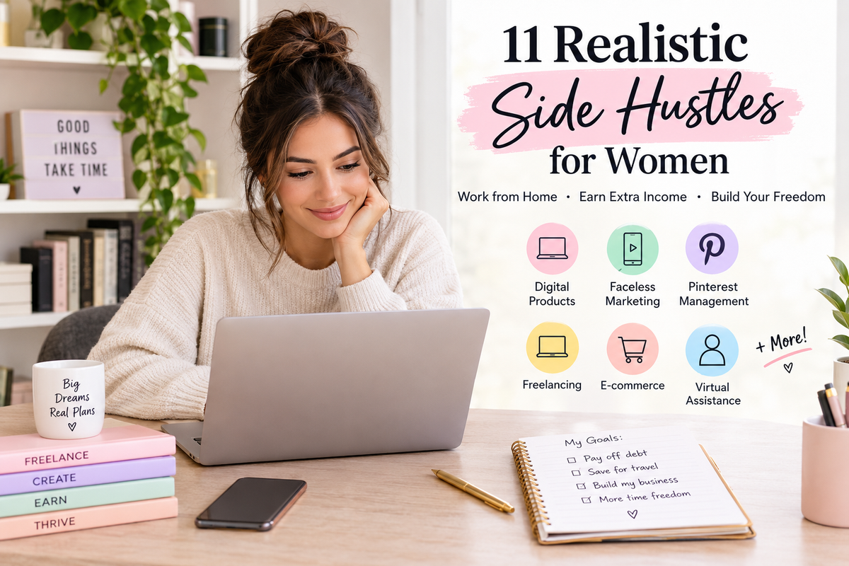 11 Realistic Side Hustles for Women (Online & From Home)