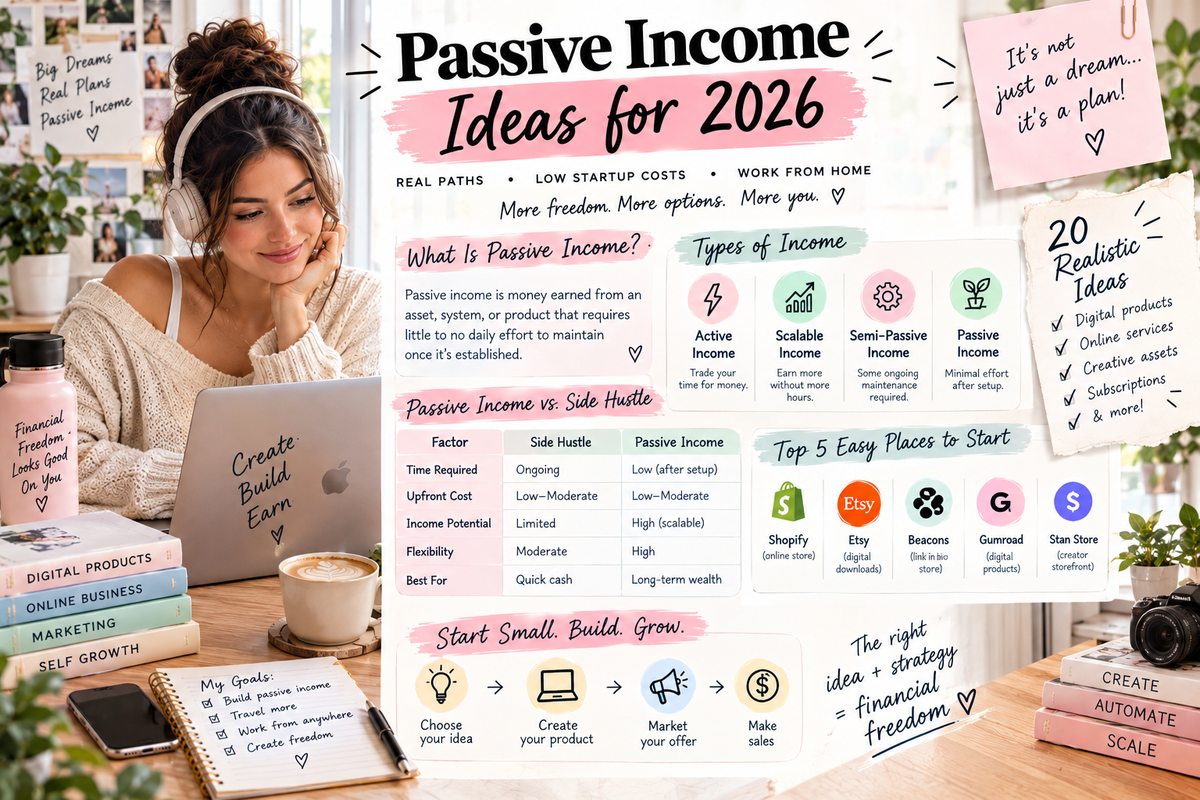 20 Passive Income Ideas You Can Start From Home in 2026
